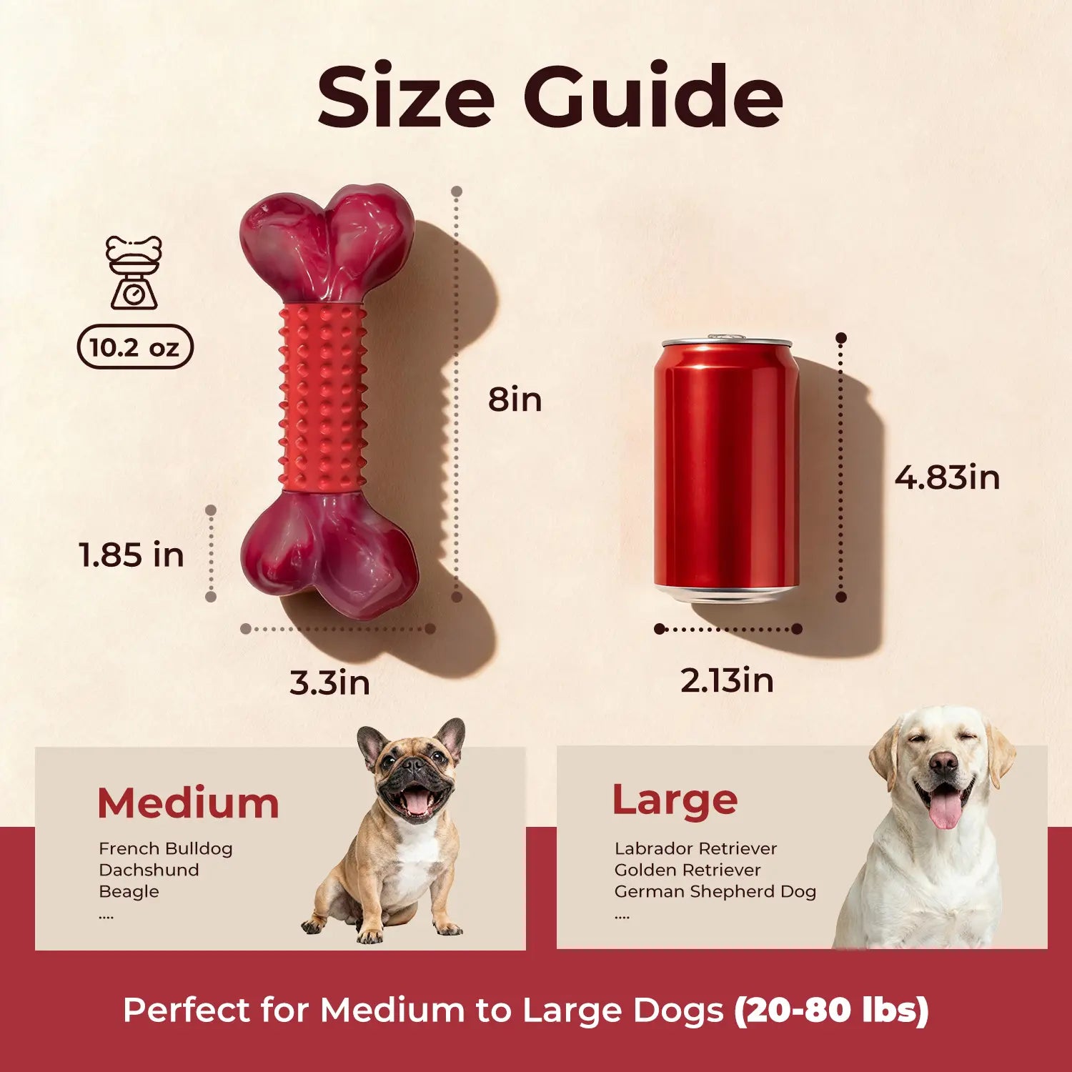 Apasiri Indestructible Chew Toy for Large Breeds - Durable Interactive Toy for Strong Dogs and Dental Health