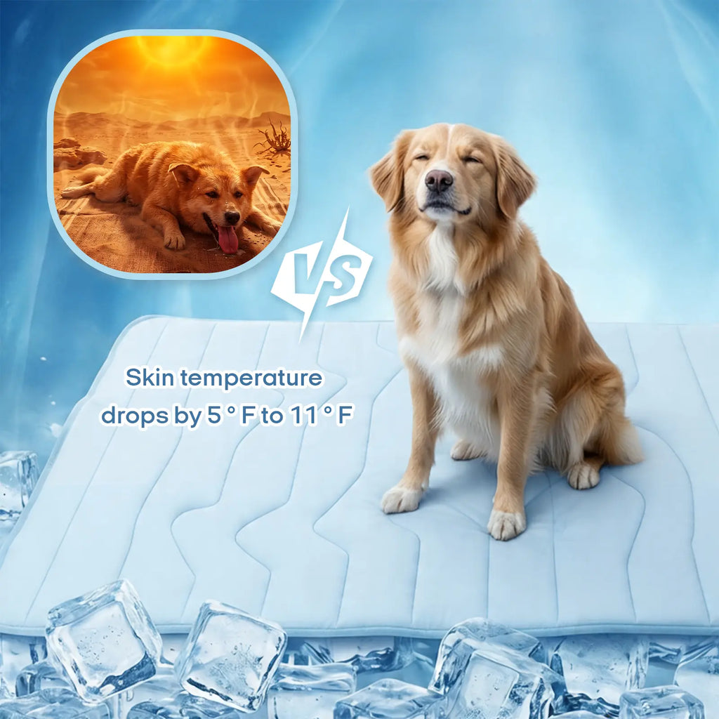 Vagascape Eco-Friendly Cooling Pet Mat for Large Dogs and Cats - Portable, Machine Washable, Durable Cooling Pad for Indoor and Outdoor Use
