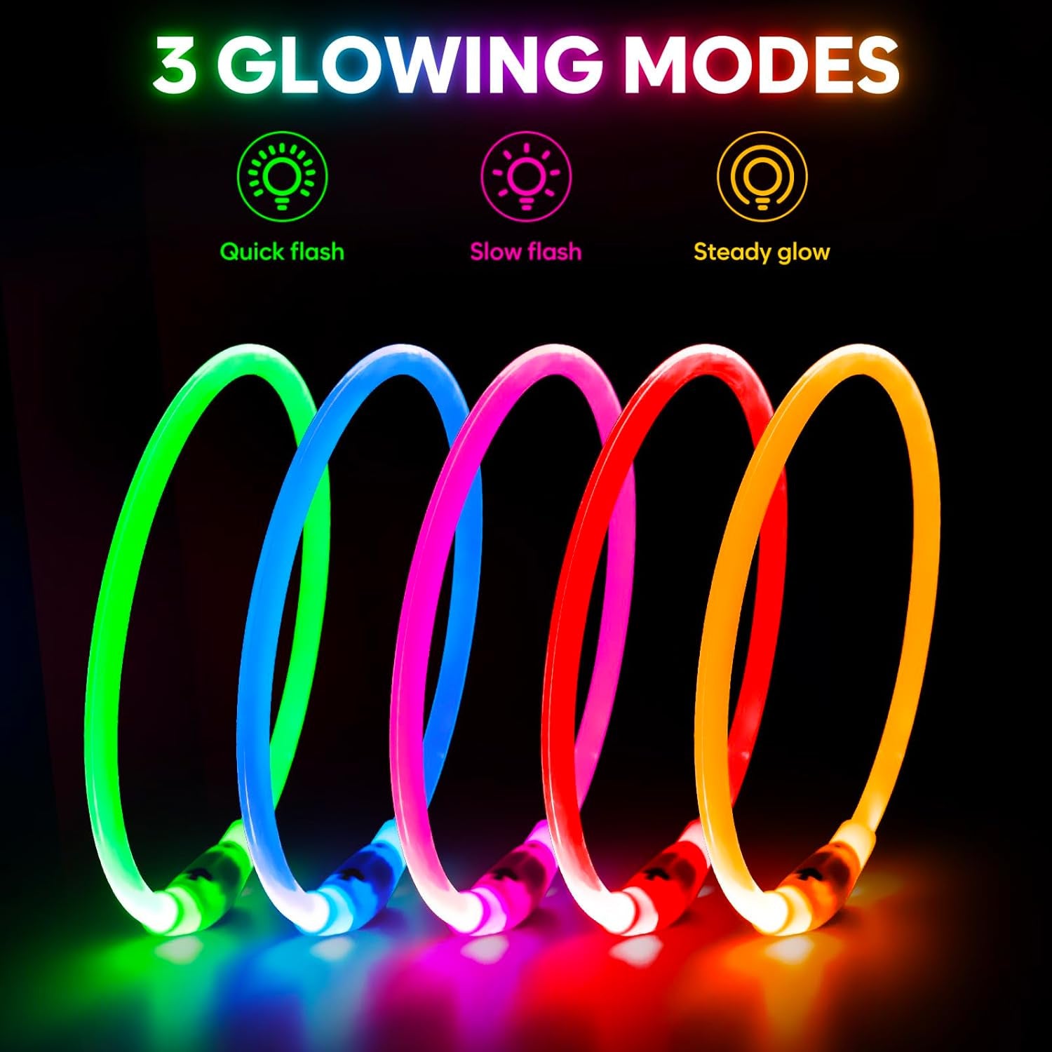 Illuminate Your Dog's Safety with Our Waterproof LED Pink Dog Collar - Rechargeable, Cuttable, and Perfect for Night Walks!