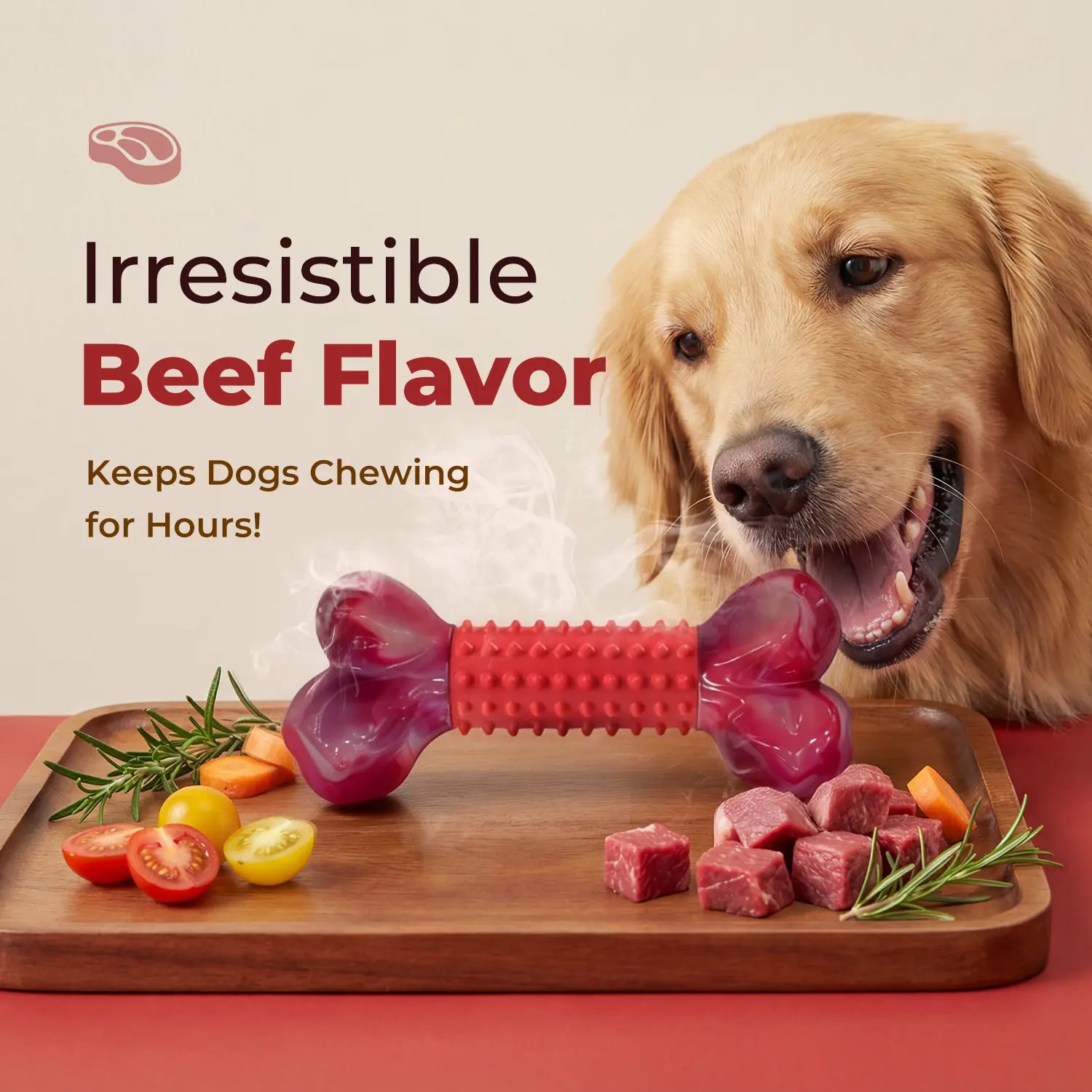 Apasiri Indestructible Chew Toy for Large Breeds - Durable Interactive Toy for Strong Dogs and Dental Health