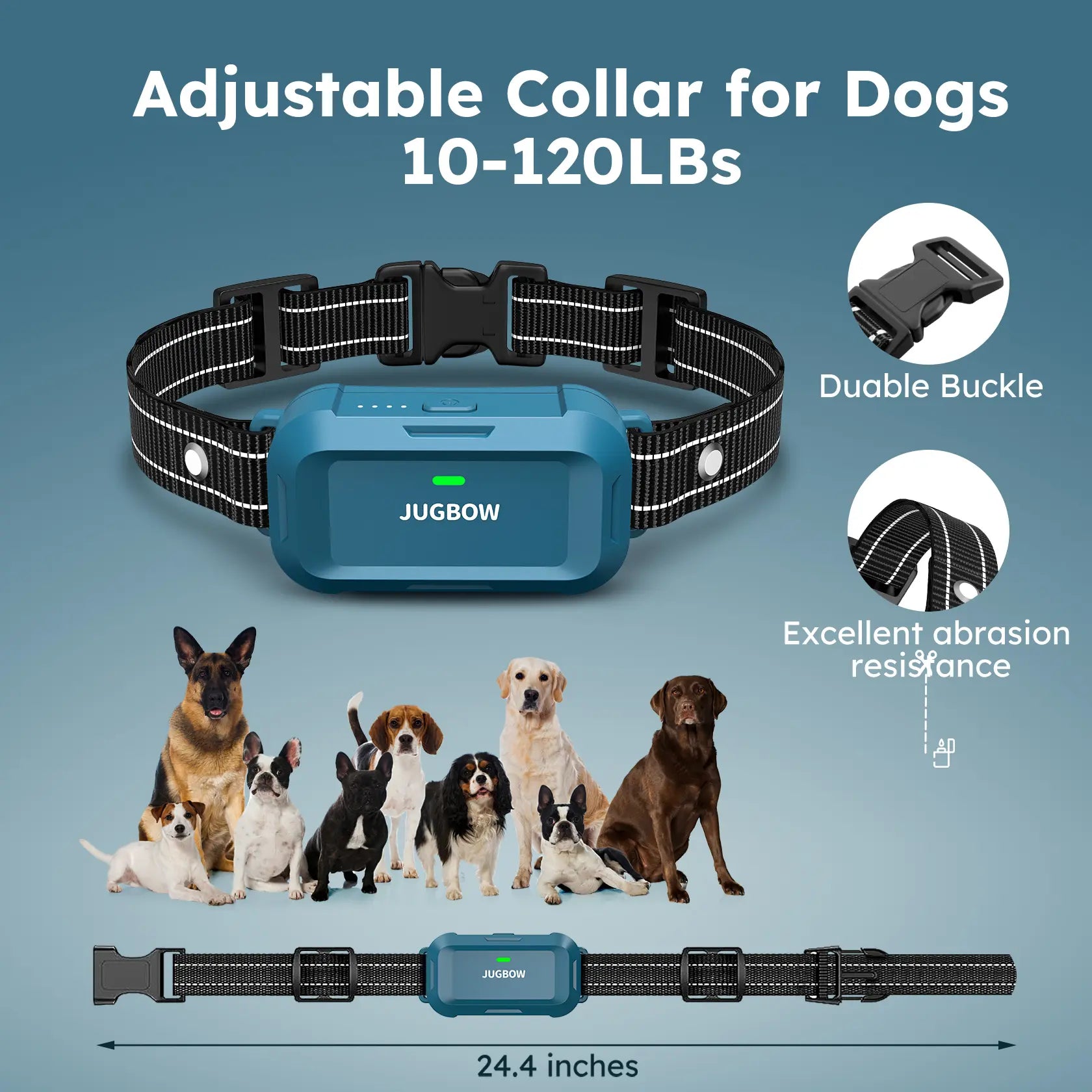 Jugbow 4200FT Waterproof Dog Training Collar with Remote Control, IPX8 Rating, 4 Training Modes, Rechargeable E-Collar for Outdoor Use
