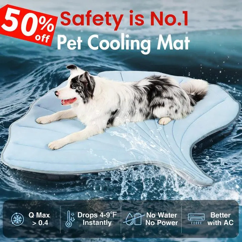 Vagascape Eco-Friendly Cooling Pet Mat for Large Dogs and Cats - Portable, Machine Washable, Durable Cooling Pad for Indoor and Outdoor Use