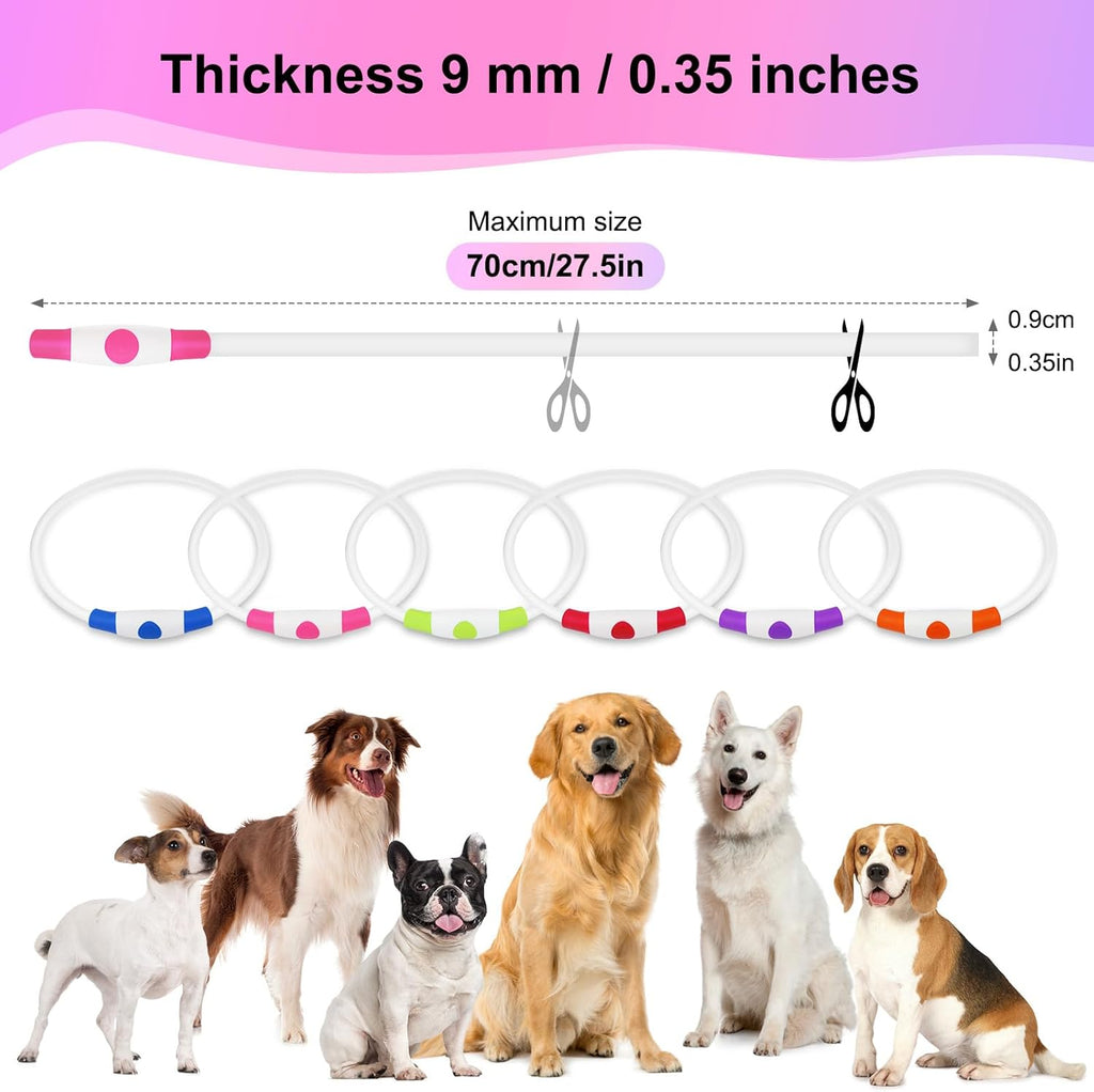 Illuminate Your Dog's Safety with Our Waterproof LED Pink Dog Collar - Rechargeable, Cuttable, and Perfect for Night Walks!