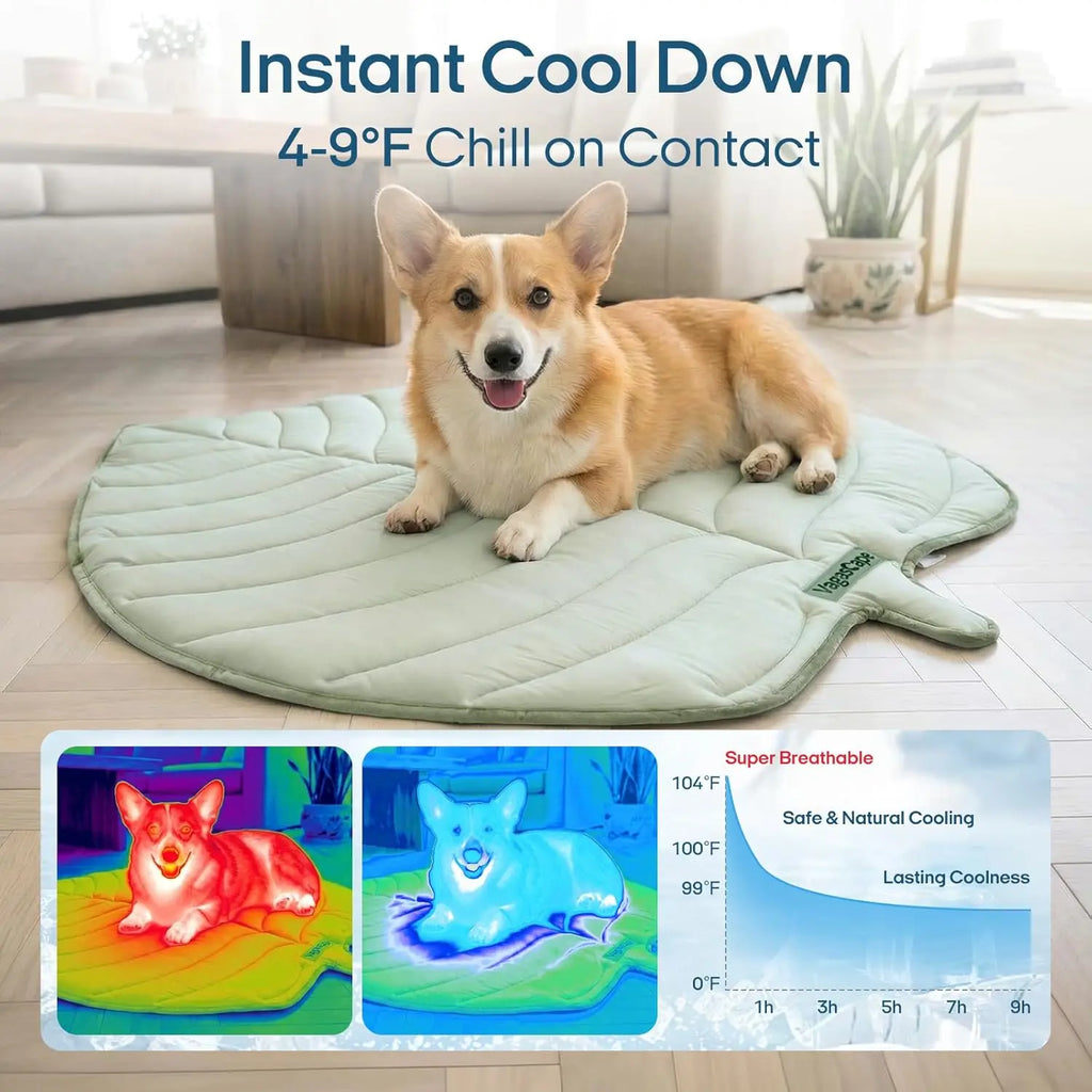 Vagascape Eco-Friendly Cooling Pet Mat for Large Dogs and Cats - Portable, Machine Washable, Durable Cooling Pad for Indoor and Outdoor Use