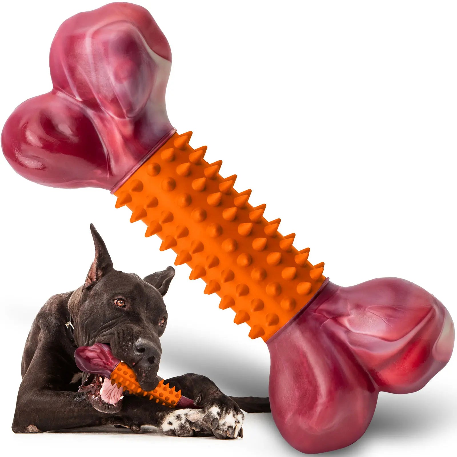 Apasiri Indestructible Chew Toy for Large Breeds - Durable Interactive Toy for Strong Dogs and Dental Health