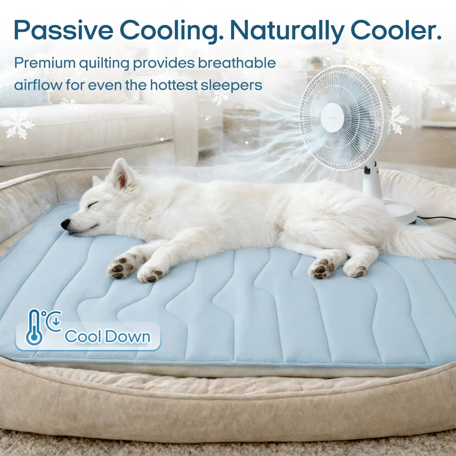 Vagascape Eco-Friendly Cooling Pet Mat for Large Dogs and Cats - Portable, Machine Washable, Durable Cooling Pad for Indoor and Outdoor Use
