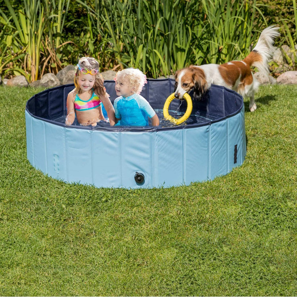 Ultimate Foldable Dog Pool - Collapsible Anti-Slip PVC Bathtub for Large Dogs and Kids - Perfect for Summer Fun!